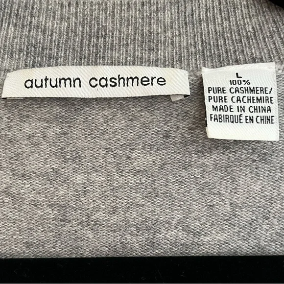 AUTUMN CASHMERE Deep V Neck Pullover Fine Knit Sweater Bodycon Luxury Minimalist - Picture 8 of 14